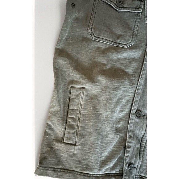 Quicksilver Hooded Chore Coat Full Zip With Buttons Green Snowboard Size M - Picture 3 of 10